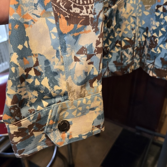 Christopher & Banks jean denim blazer button down misses size large BNWOT - Picture 4 of 11